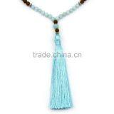 Original Wooden Beads Chain Jade Beads Alloy Beads Long Tassels Necklace thumbnail-2