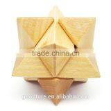 2015 Hot Sale Wooden IQ Intelligent Puzzle Magic Puzzle Kongming Lock Brain Teaser Model Number GAD1078 thumbnail-3