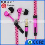 Hot 2016 Fashion Design Noise Cancelling Stereo Zipper Earphone thumbnail-6