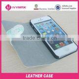 newest cell phone leather material case for iphone 5