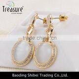 Fashion Jewelry Hot Selling Wholesale Vintage Plated Alloy Oval Fashion Stud Earrings Colorful Nice Earring Opal Drop Earring thumbnail-2