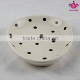 Novelty Ceramic Candy Bowl With Dot Printing