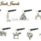 Fashion metal fall horse series phone jack jewelry set ,Customized Colors or LOGO and OEM design accept