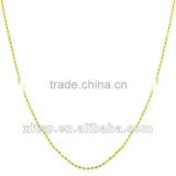 TN158 Thin Gold Ball Necklace in Stainless Steel 0.8mm Diameter