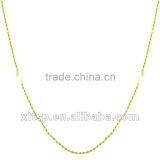 TN158 Thin Gold Ball Necklace in Stainless Steel 0.8mm Diameter