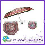 Stripe Mini Super Light Windproof Folding Umbrella