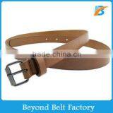 Solid Color Leather Adjustable Skinny Belt With Metal Pin Buckle thumbnail-1
