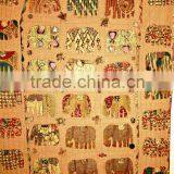 2014 Spring Collection!!! Multi Patchwork colorful Elephant design Indian handmade Bedspreads