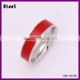 Hot Selling Yiwu Factory Stainless Steel Red Ring Vintage Style Finger Rings thumbnail-1
