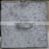 Handcraft Square Lid Vintage Galvanized Tin Storage Box thumbnail-4