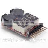 2-in-1 1~8S Lipo Battery Voltage Tester & Low Voltage Buzzer Alarm for DIY Drone thumbnail-2