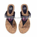 Wholesale Boutique Monogrammable Brown/Black Natalie Woman Sandal thumbnail-1