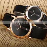 Leather Quartz Pair Couple Watches With Fashion Design thumbnail-4