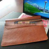 Hot Sellingl!! OEM Supplier Genuine Leather Laptop Bag for Macbook 11.6'' Simple Design