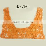 orange eyelash cotton guipure lace lace fabric crochet lace collar