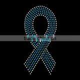 Beautiful Rhinestone Transfer Cancer Ribbon Iron on Design thumbnail-1