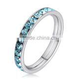 March Aquamarine Birthstone Set Necklace Rings Jewelry Women A Symbol of Youth, Happiness and Beauty thumbnail-2