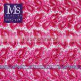 Latest Prunosus Flower Design Bridal Lace Fabric Sequin Embroidery Fabrics
