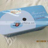 Rectangular Big Blue Size:165*85*55mm Animal Print Mint Candy Pretty Gift Thick Tin Box