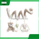 Best Christmas Gift Soft Baby Crib Bed Cot Hanging Plush Musical Rattle Toy thumbnail-1