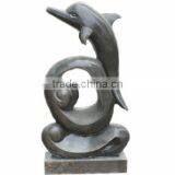 White Marble Dolphin Abstract Sculpture thumbnail-1