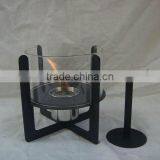 Decorative Iron Sheet Fireplace With Cylinder Glass thumbnail-2