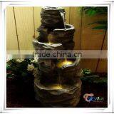 Polyresin LED Four Falls Garden Rock Stone Water Fountain thumbnail-1