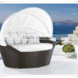 Outdoor Cheap Wicker Garden Canopy Loveseat Furniture thumbnail-2
