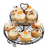 Powder Coated 2-tier Round Shape Wire Cupcake Stand /cupcake Holders thumbnail-2