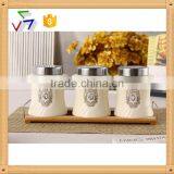 Airtight Ceramic Jar With Bamboo Rack thumbnail-1