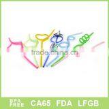 Special Design Artistical plastic curly straw