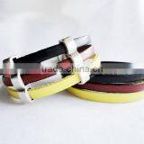 Hot New Bestselling Product Wholesale Soccer Team Belgium Flag Leather Bracelet Made in China