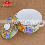 Beautiful Design Enamel / Ceramic Kitchen Nonstick Cookware Pot Set With Glass Lid thumbnail-3