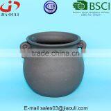 BSCI Audited Factory Grey Sand Surface Antique Ceramic Flower Pots thumbnail-1