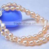 5-6mm Rice Shape Freshwater Pearl Bracelet thumbnail-4