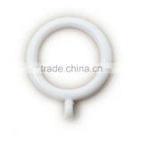 Plastic White Curtain Pole Rod Ring, ID34mm/OD46mm & ID26mm/OD33mm thumbnail-1