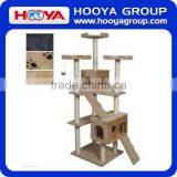 New Design Cat Craft Cat Tree, Cat Furniture Tree House, Cat Scratching Tree With Hanging Cat Toy thumbnail-1