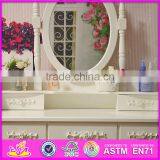2016 Wholesale Luxurious Bedroom Solid Wooden Makeup Vanity W08H057 thumbnail-6