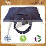 New Design Denim Tote Bag With Handle & With Loop Closure thumbnail-3