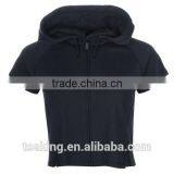 Summer Short Sleeves Zip up Women Crop Top thumbnail-4