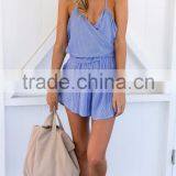 OEM Clothes Factory Summer Sexy Playsuit Woman Fancy Design Wrap Rompers thumbnail-1