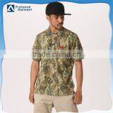 wholesale floral printed t shirt embroidered polo t shirt mens camouflage polo t shirt factory