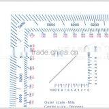 Kearing Chinese Manufacture Military Protractors Transparent Plastic Square Protractor #KMP-2 thumbnail-2