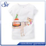 girl cotton fitted white t-shirts