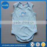 2015 Factory Priice Embroidered Sleeveless Baby Bodysuits Wholesale thumbnail-1