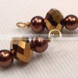 Green Aventurine Stone Silver Bead Charms, Stone Bead Dangles, Jewelry Making Charm 4 Green & Silver Charms thumbnail-5