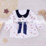 S60694B 2017 New Long Sleeve T-Shirt Cotton Flower Print Girls Cloths thumbnail-3