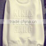 Fashion Scuba Crewneck Sweatshirt Embossed Pullover thumbnail-1