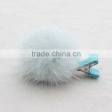 Myfur Summer Color Mint Green Genuine Mink Fur Pompoms Accessory for Hairpin thumbnail-1