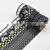 1.5cm*10m White and Black Washi Tape Customized Paper Tape Planner Accessories thumbnail-3